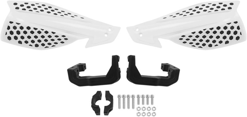 HAONEL Universal Dirt Bike Handguards 7/8" 22mm Plastic Motorcycle Handlebar Lever Hand Protector Accessories for Off-Road Motocross Enduro ATV Pit Bike(White and Black) - Image 4